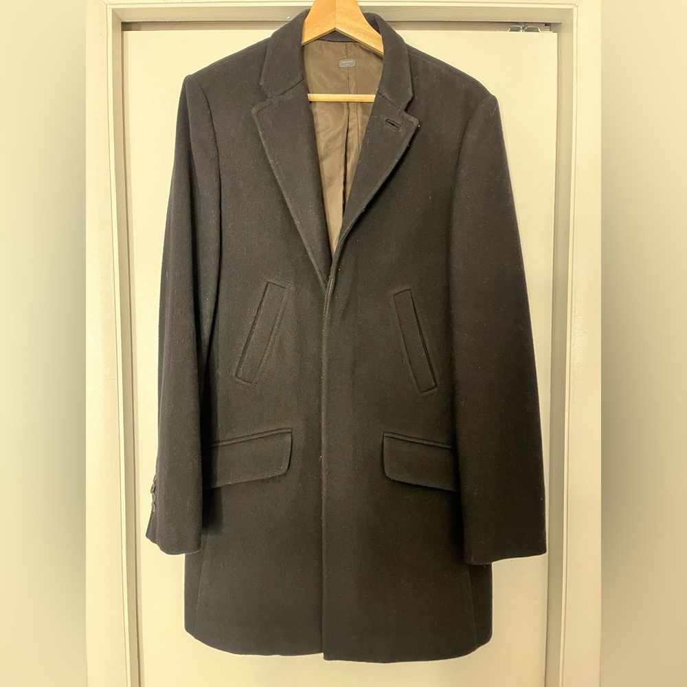 Armani Exchange - Black Wool Overcoat - Small